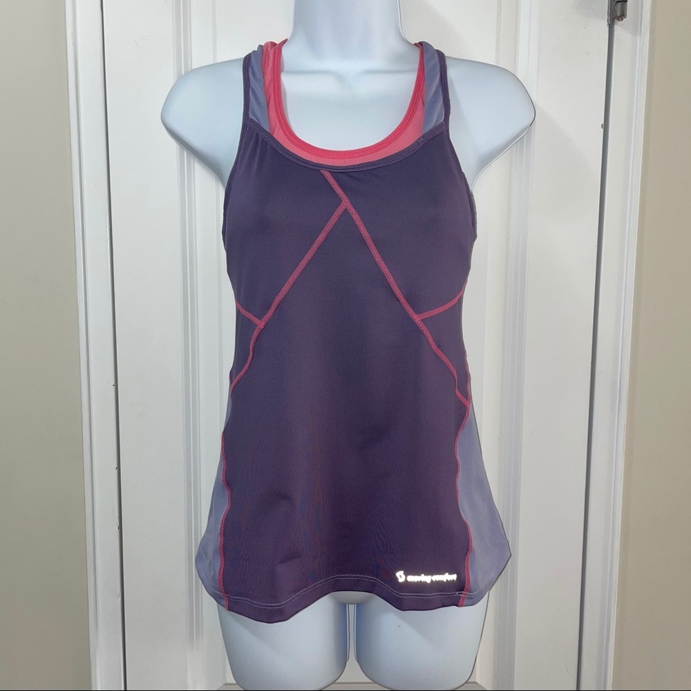 Moving Comfort purple racer back tank top S